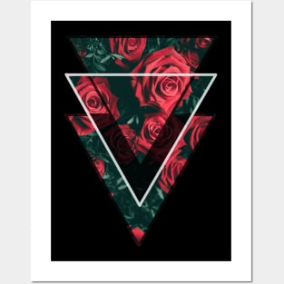 Geometric Rose Garden Posters and Art